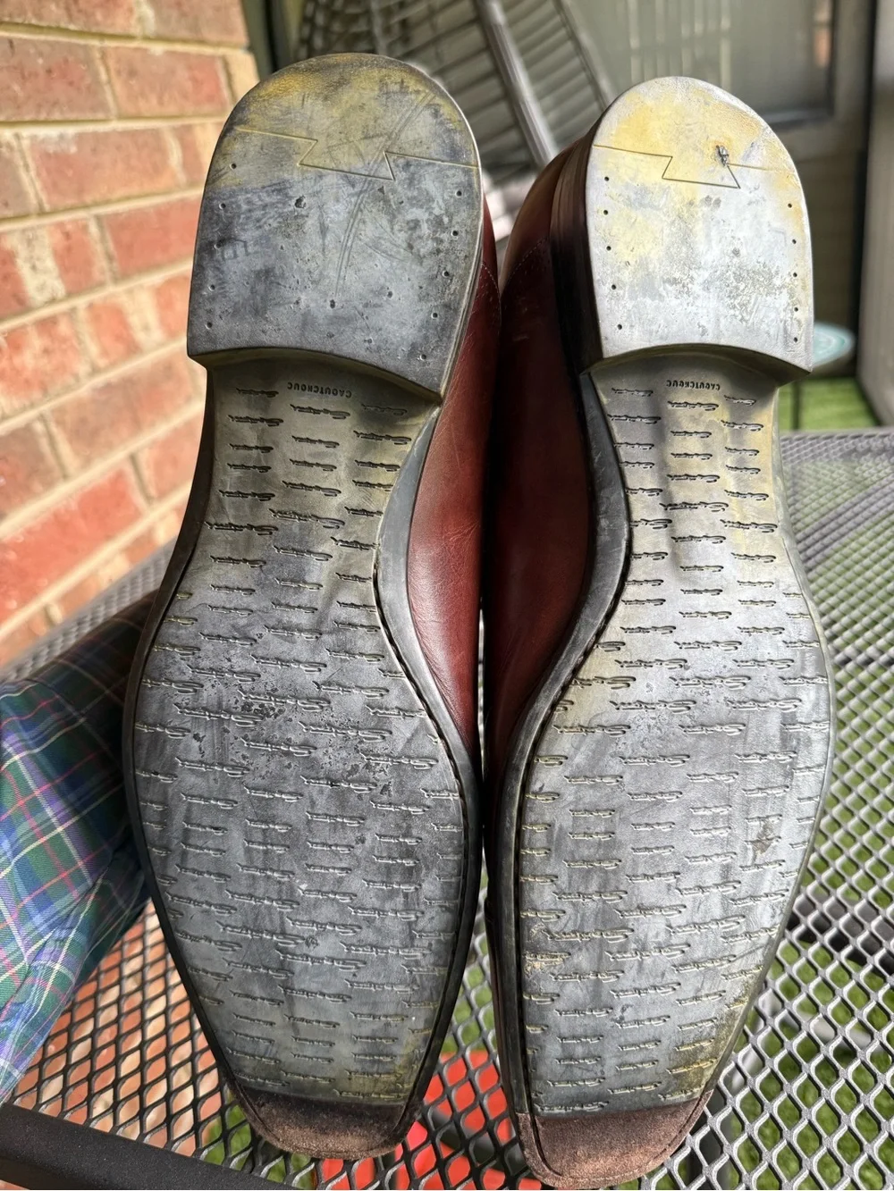 Santoni Brown Leather Cap Toe Oxford Dress Shoes Men’s 13D